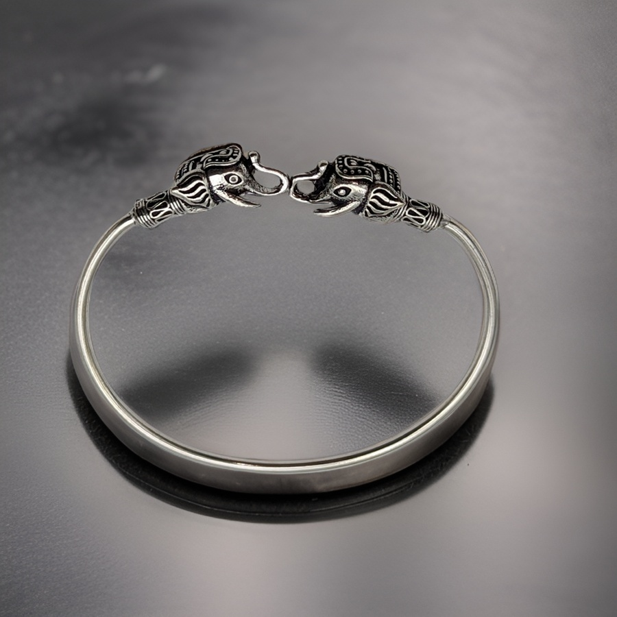 925 Silver, Elephant Cuff bracelet
