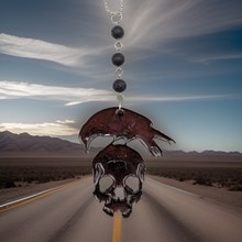 Load image into Gallery viewer, Rear view mirror - Skull &amp; Raven -air freshener