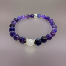 Load image into Gallery viewer, Amethyst &amp; Moonstone Bracelet -Echo of a Stone