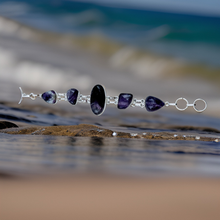 Load image into Gallery viewer, 925 Sterling Silver, Amethyst  Bracelet.