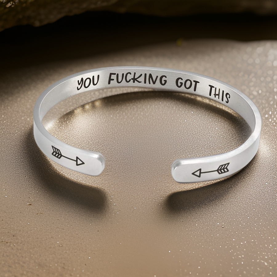 You Fucking got this, hidden inspirational message, Bracelet