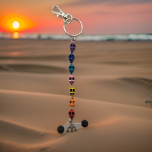 Load image into Gallery viewer, Chakra - Skull - Triquetra - Keychain - Echo of a Stone