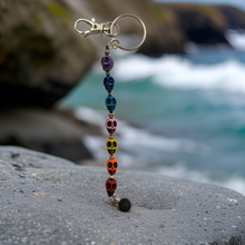 Load image into Gallery viewer, Keychain - Chakra - Skulls - Echo of a Stone