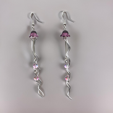 Load image into Gallery viewer, Jellyfish - Lavender Aura Quartz - Earrings