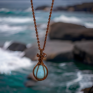 Copper wrapped, Larimer, Necklace