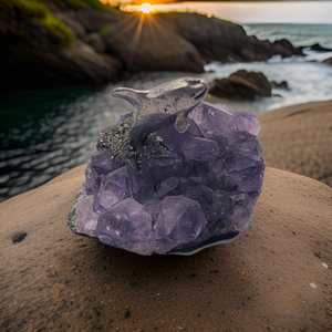 Orca on Amethyst chunk