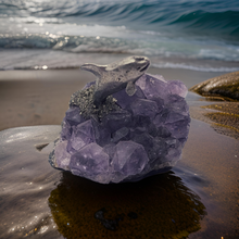 Load image into Gallery viewer, Orca on Amethyst chunk