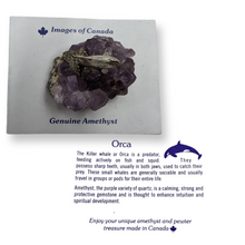 Load image into Gallery viewer, Orca on Amethyst chunk