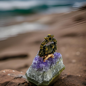 Cancer Crab - Amethyst chunk - Ornament