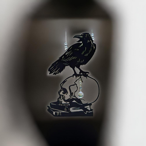 Raven on Skull - Sun catcher