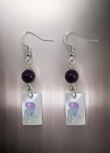 Load image into Gallery viewer, Amethyst Tide - Jellyfish - Earrings - Amethyst