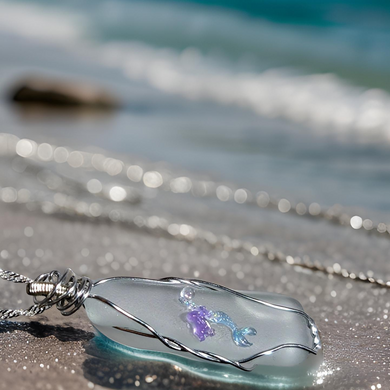 Sea glass - Mermaid - Necklace