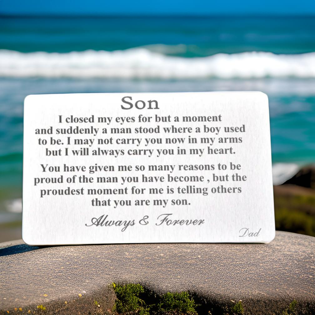 Metal wallet cards - Son - Dad