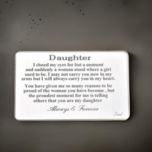 Load image into Gallery viewer, Metal wallet cards - Daughter - Dad