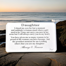 Load image into Gallery viewer, Metal wallet cards - Daughter - Dad