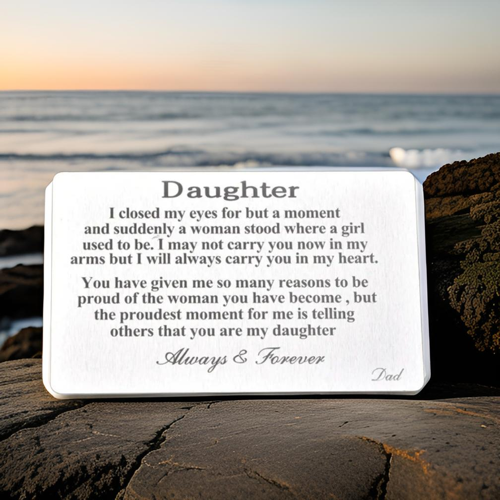 Metal wallet cards - Daughter - Dad