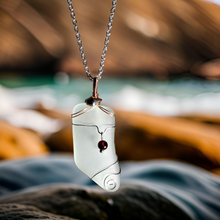 Load image into Gallery viewer, Sea glass - Christmas stocking - Necklace