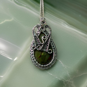 Necklace - Dragon blood jasper