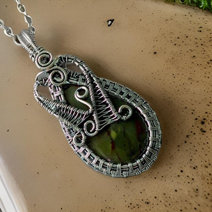 Necklace - Dragon blood jasper