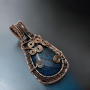 Copper wrapped, Apatite, Pendant