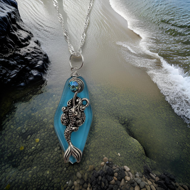 Sea glass - mermaid - Necklace