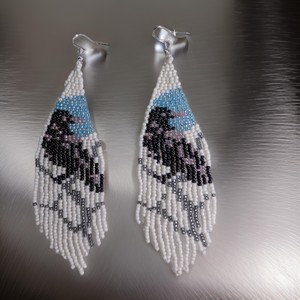 Beaded - Raven - Earrings