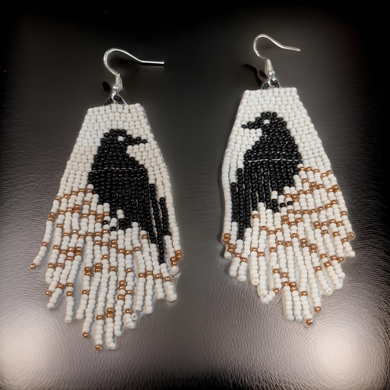 Beaded - Raven - Earrings