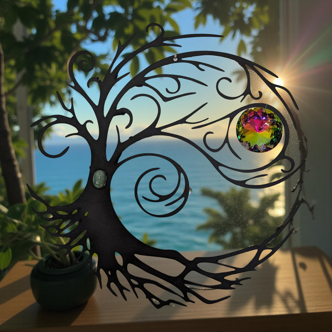 Sun Catcher - Wind swept Tree of life