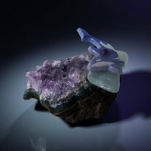 Load image into Gallery viewer, Ornament - Handmade Orca &amp; Amethyst sea glass