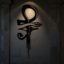 Load image into Gallery viewer, Metal Art - Eye of RA inside Ankh