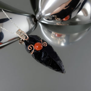 Heart of Courage Arrowhead - Carnelian - Necklace