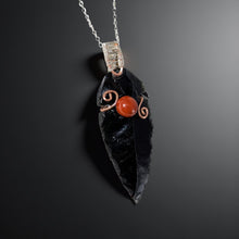 Load image into Gallery viewer, Heart of Courage Arrowhead - Carnelian - Necklace