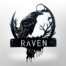 Load image into Gallery viewer, Raven - Metal art