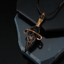 Load image into Gallery viewer, The Shadow Dagger - Arrowhead - Necklace - Raven Stone