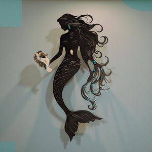 Mermaid - Seahorse - Metal art