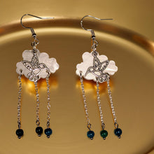 Load image into Gallery viewer, Humming bird in cloud  - Earrings