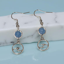 Load image into Gallery viewer, Earrings - Ocean wave - Aquamarine