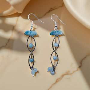 Jellyfish - Earrings - Aquamarine