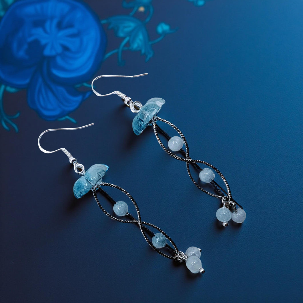 Jellyfish - Earrings - Aquamarine
