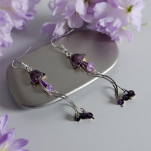 Load image into Gallery viewer, Jellyfish -  Earrings - Amethyst