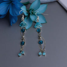 Load image into Gallery viewer, Jellyfish - Earrings - Blue cats eye