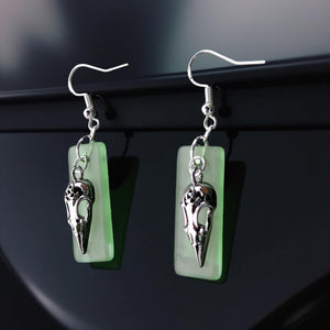 Sea glass - Raven - Earrings