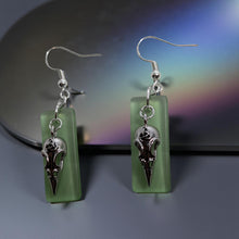 Load image into Gallery viewer, Sea glass - Raven - Earrings