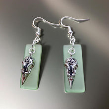 Load image into Gallery viewer, Sea glass - Raven - Earrings