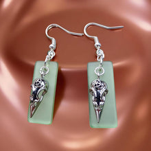 Load image into Gallery viewer, Sea glass - Raven - Earrings