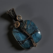 Load image into Gallery viewer, Copper wrapped, Tree of life, Apatite, Pendant