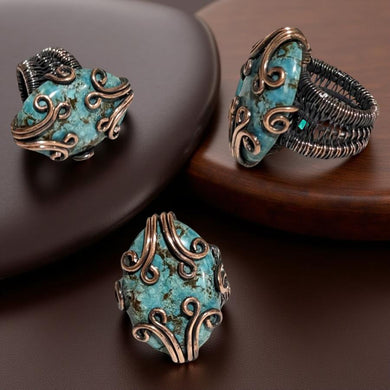 Tibetan Turquoise - Copper - Chunky Ring