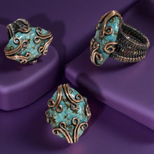 Load image into Gallery viewer, Tibetan Turquoise - Copper - Chunky Ring