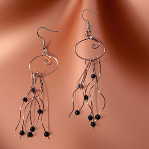 Jellyfish - Earrings - Blue Goldstone