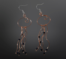 Load image into Gallery viewer, Jellyfish - Earrings - Blue Goldstone